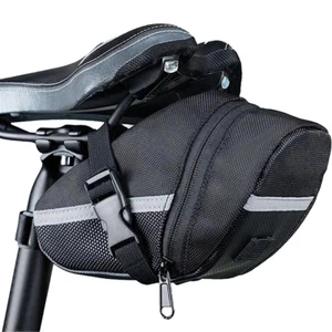 BORSA BICI POSTERIORE PORTA OGGETTI IMPERMEABILE BORSELLO SELLA CELLULARE NERO - Foto 1 di 6