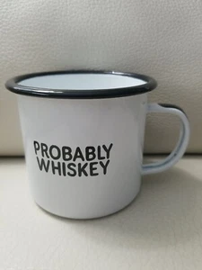 Swag Brewery "Probably Whiskey" coffee mug cup Damn Fine Enamel Novelty Gift - Picture 1 of 8