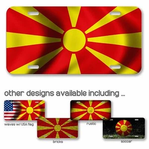 High Grade Aluminum License Plate - Flag of Macedonia   - Many Options - Picture 1 of 10