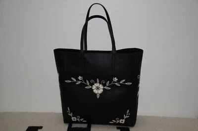 Ralph Lauren Collection Purple Label Made in Italy Embroidered Leather Tote Bag - Image 1 of 4