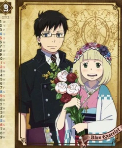 postcard Ao no blue Exorcist anime Okumura Yukio Moriyama Shiemi - Picture 1 of 1