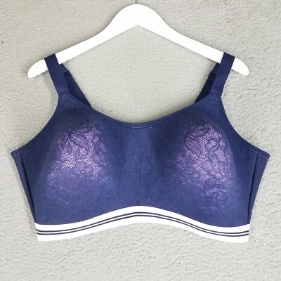 Sujetador de encaje Cacique Scoop para mujer 44DDD sin cables azul cómodo ligeramente forrado elástico Foto 1 de 4