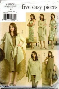 Vogue Sewing Pattern V8270 Five Easy Pieces Jacket Skirt Top Pants Size 6-10 - Picture 1 of 2