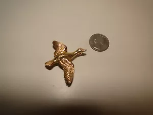 Hebilla de cinturón vintage en tono dorado 1 pieza, pato - Imagen 1 de 4
