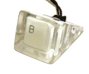 Sobral Flash Gordon Tecla Letter B Keyboard Artist Made Statement Ring Size 7.5 - Picture 1 of 6