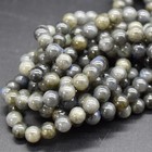 Black Labradorite Round Beads - 4mm, 6mm, 8mm, 10mm - 14", for Jewellery Making