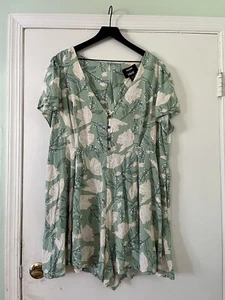 Collectif X Modcloth Thelma Sea Lily Playsuit 22W - Picture 1 of 4