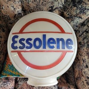 original GAS PUMP milkglass globe | ESSOLENE | Argentina