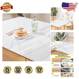 Customizable 1.5mm Clear Table Pad - 48x96 Inch PVC Protector for Interiors - Picture 1 of 10