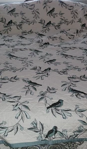 Colcha edredón reversible Dwell Studio by Target King pájaros blanco azul 88x104 - Imagen 1 de 6