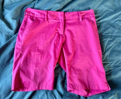 Adidas Bermuda Rosa Brillante Climalite Golf Shorts, Mujer Talla 8 Foto 1 de 4