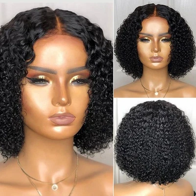 Peluca rizada afro frontal de encaje para mujer negra peluca rizada pelucas de cabello ondulado Foto 1 de 4
