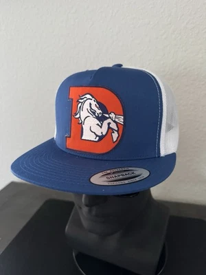 DENVER BRONCOS RETRO RETRO Naranja Crush Logo Corona Alta Camionero Snapback Sombrero Foto 1 de 4