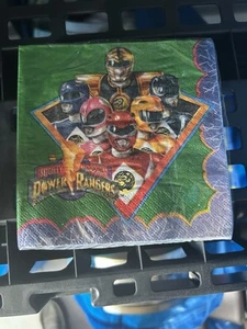 Mighty Morphin Power Rangers 1995 Cocktail Napkins New Sealed Birthday Lot Of 12 - Picture 1 of 2