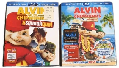 Alvin and the Chipmunks The Squeakquel & Chipwrecked Blu-Ray  DVD  Digital Copy - Image 1 of 4