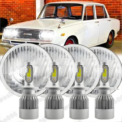 4PCS 5-3/4" 5.75" inch LED Headlight Hi-Lo Beam For Toyota Pickup 1975- 1978 - Image 1 of 4