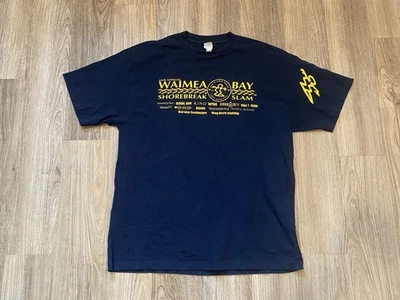 Da Hui Men's XL Blue T Shirt 2011 Waimea Bay Shorebreak Slam Tribal Body Surfer - Image 1 of 4