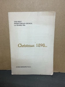 25.12.1898 Weihnachten Erste Presbyterianische Kirche Programm La Crosse, WI B56 - Bild 1 von 6