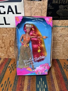 Muñeca Barbie Hula Hair 1996 Mattel #17047 pelo largo trenzado caja daños en caja - Imagen 1 de 9