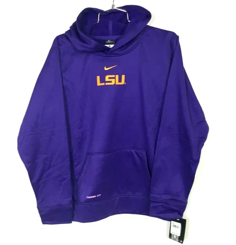 LSU TIGERS NIKE YOUTH THERMA-FIT HOODED SWEATSHIRT [SIZE S-M-L-XL] FREE SHIPPING Cover