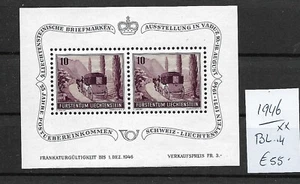 Liechtenstein @ 1946 Mi. BL. 4    MNH € 55.00 - Nice Priced @ Li.787 - Picture 1 of 1