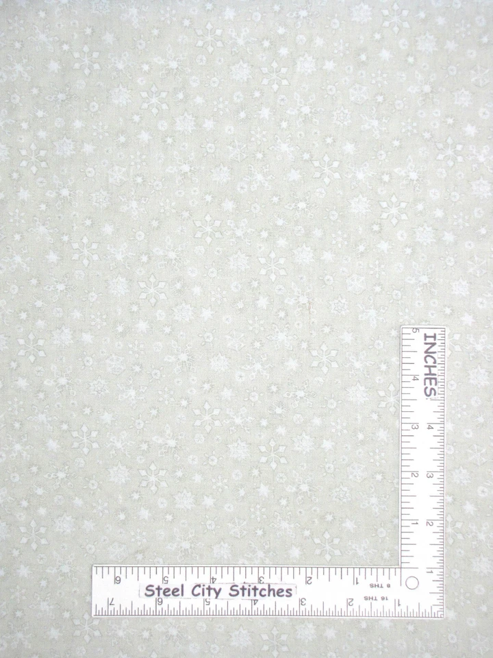 Christmas Fabric Snowflake Snow Toss Rivers End Cotton Benartex By The Yard - Image 1 of 1