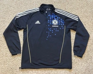 Chelsea Adidas Climawarm Fleece 1/4 Zip Jumper Size Medium M See Measurement - Picture 1 of 6