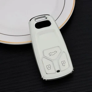 Funda de llave adecuada para Audi A4 A5 A6 A7 Q7 Q3 Q5 Q8 TT Keyless blanco - Imagen 1 de 1