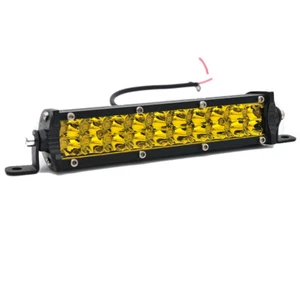 Barra de luz LED delgada amarilla de 7 pulgadas 60 W haz puntual conducción todoterreno coche camión ATV - Imagen 1 de 11