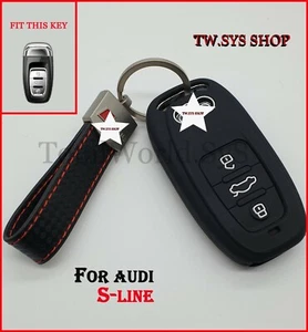 Funda protectora con llave de silicona para Audi A4, A5, A6, Q5, S5, S7☆ SIN LLAVE☆ con llavero - Imagen 1 de 8