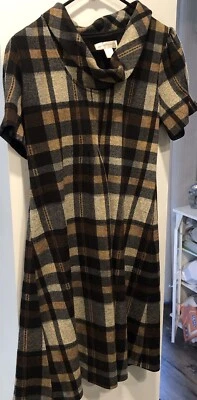 Vestido recto para mujer Christopher And Banks forrado a cuadros talla 8 otoño otoño Foto 1 de 4