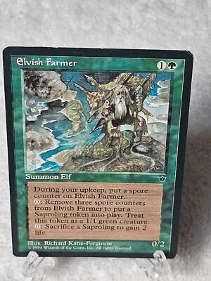 MTG Elvish Farmer - Fallen Empires 1994 Magic The Gathering Card Rare LP - Image 1 of 4