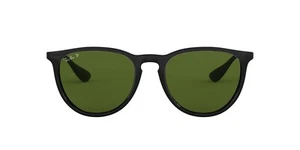 Ray-Ban Designer Erika Sunglasses Black with Green Polarized Lens RB4171F - Picture 1 of 5