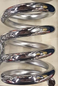 Lowrider Hydraulic 1 Ton Pre Cut Coils Chrome (1 Pair) - Picture 1 of 1