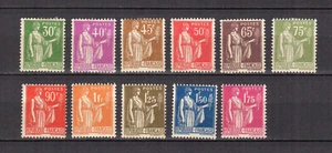 France 1932-33 Type Paix Y&T 280 à 289 11 timbres MH /TE4779 - Imagen 1 de 1