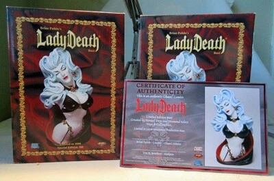 Lady Death Mini Bust, COA Brian Pulido Chaos! Comics - Image 1 of 4