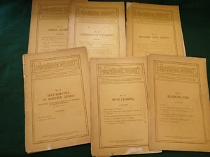 6 (Six)  Original Copies of Machinery's Reference Series Booklets 1908-1909 - Picture 1 of 3