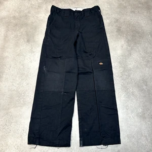Dickies Canvas Trousers Kids 26" Original Straight Fit Carpenter Pants, Black - Picture 1 of 11