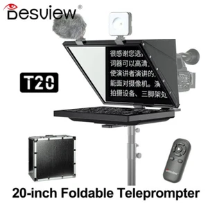 Desview T20 20" Foldable Broadcast Teleprompter for Camera DSLR Video Conference - Picture 1 of 11
