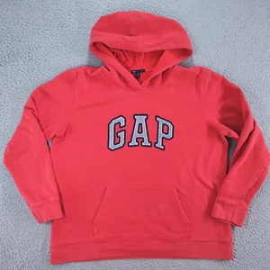 Gap Pullover Hoodie Womens XL Pink Gray Embroidered Logo Spellout Long Sleeves - Picture 1 of 19
