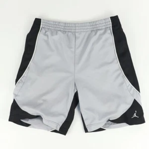 Air Jordan Polyester Satin Basketball Shorts Gray Colorblock Kids L - Picture 1 of 7