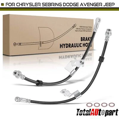 Manguera hidráulica de freno para Chrysler 200 Sebring Dodge Avenger Jeep delantera izquierda y derecha Foto 1 de 4