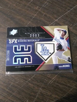 2003 Upper Deck - SPx - 250 Winning Materials - 037/250 - Hideo Nomo WM-#HN1B - Imagem 1 de 2