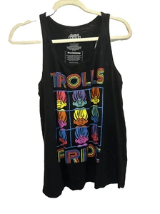 #8124 Good Luck Trolls Racer Back Tank White Neon RAD Graphic Top 2015 XL - Picture 1 of 4