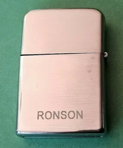 RONSON AUTOMATIC LIGHTER Silver Tone Vintage Collectible China  - Picture 1 of 8