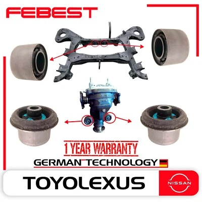 JUEGO DE 4 BUJES DE MONTAJE DIFERENCIAL TRASERO PARA INFINITI QX56 2004-2010 OEM QUAL Foto 1 de 3