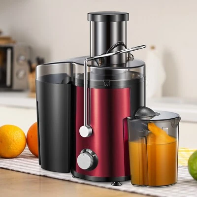 Extractor exprimidor 800W, conducto de 3" para frutas y verduras, acero inoxidable, sin BPA Foto 1 de 4