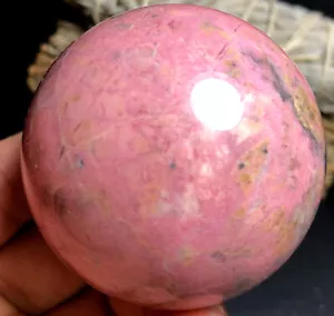 312g WOW! Rhodonite rose Reiki collection CRYSTAL sphere ball Healing Z38 - Picture 1 of 8