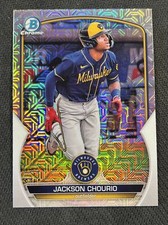JACKSON CHOURIO 2023 Bowman CHROME PROSPECT MOJO REFRACTOR #BCP-76 -BREWERS