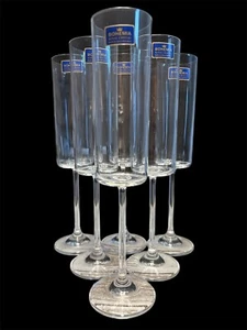 Bohemia Royal Crystal Anita Clear Glasses 6pk. 5oz. 160ml. NIB Champagne Flutes - Picture 1 of 4